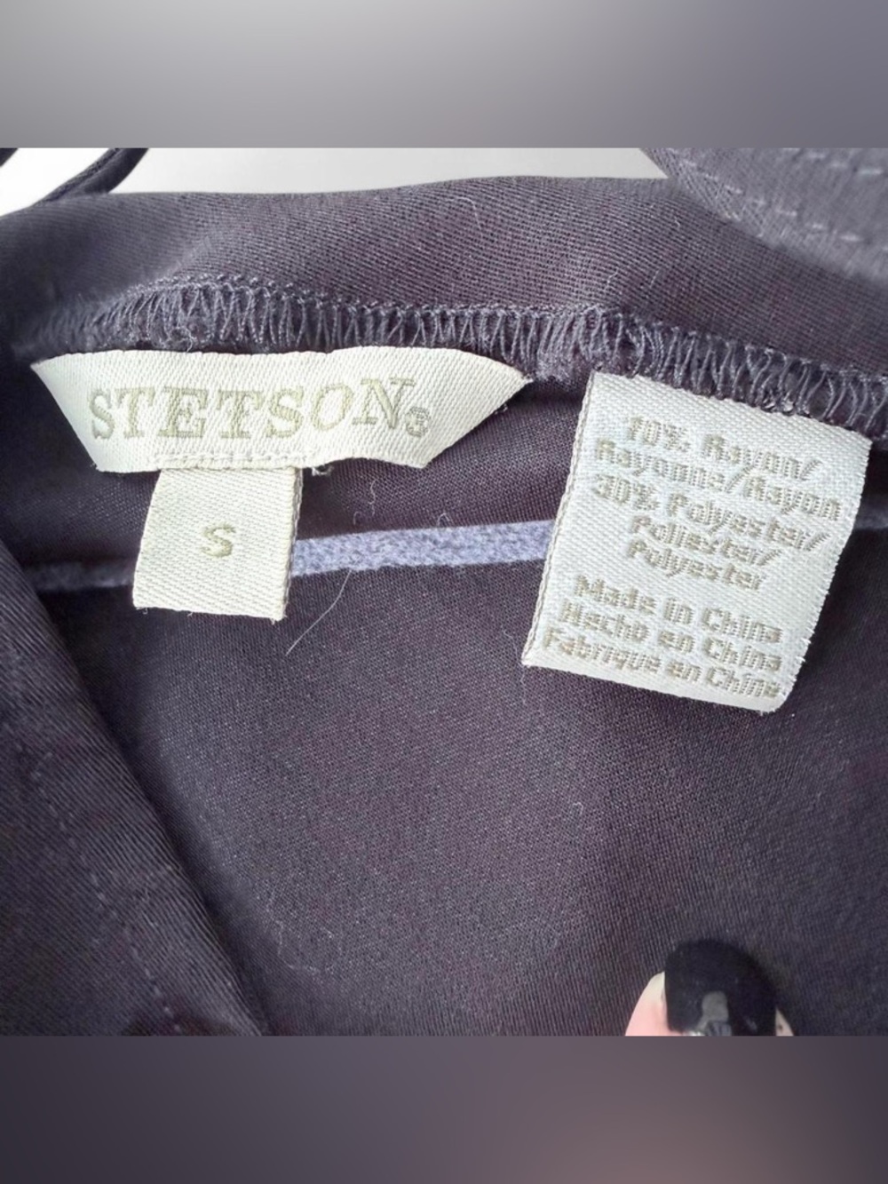 Stetson Black Spaghetti-Strap Camisole with V-Neck - Picture 4 of 4